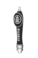 BR-2S 4CP VINYL BLK LG-PUB W/SHIELD (CHR) TAP HANDLE