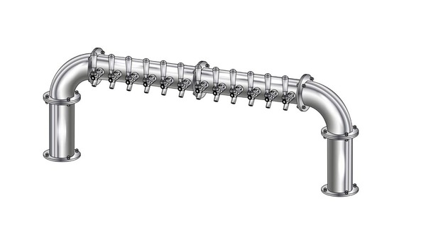 12 TAP(3"OC)POLISHED SS LIONS GATE "U" CH-MX AIR