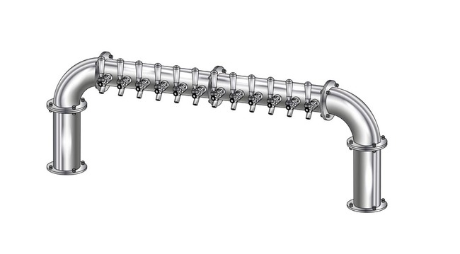 12 TAP(3"OC)POLISHED SS LIONS GATE "U" CH-MX AIR