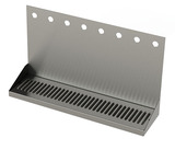 8H 24"W BRUSHED SS WALL MT. DRIP TRAY - 14"H