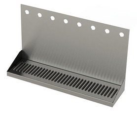 8H 24"W BRUSHED SS WALL MT. DRIP TRAY - 14"H