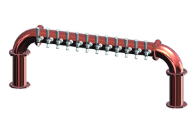 12 TAP(3"OC)CANDY COPPER LIONS GATE "U" CH-MX AIR