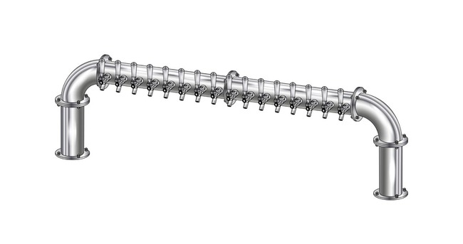 16 TAP(3"OC)POLISHED SS LIONS GATE "U" CH-MX AIR