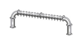 16 TAP(3"OC)POLISHED SS LIONS GATE "U" CH-MX CLD