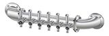 6 TAP POLISHED SS RAIL WALL MT TOWER CLD