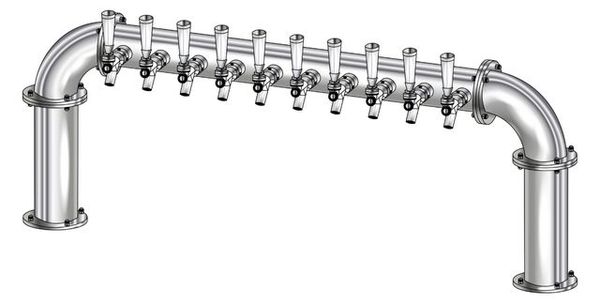 10 TAP 3" DIA. POLISHED SS BRIDGE TOWER AIR COOLED