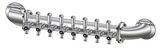 8 TAP POLISHED SS RAIL WALL MT TOWER CLD