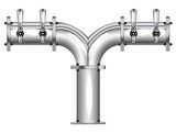 4 TAP(4"OC)POLISHED SS ALBATROSS CH-MX AIR