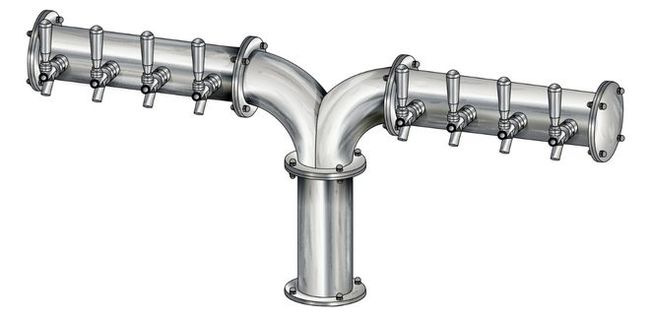 8 TAP(3"OC)BRUSHED SS ALBATROSS "Y" CH-MX AIR