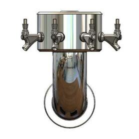 4 TAP POLISHED SS WALL MT. LANTERN TOWER GLYCOL COOLED