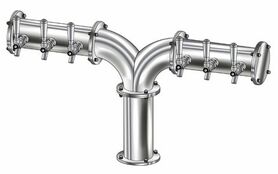 6 TAP(3"OC)POLISHED SS ALBATROSS "Y" CH-MX CLD