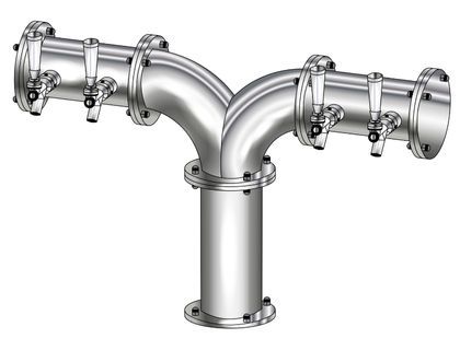 4 TAP(3"OC)POLISHED SS ALBATROSS "Y" CH-MX CLD