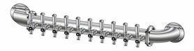 10 TAP POLISHED SS RAIL WALL MT TOWER AIR