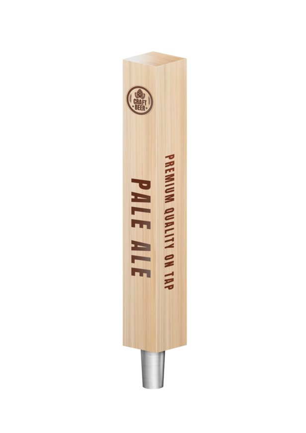 BR-4CP 2-TONE NAT CC/PANTONE 546 BATON (CHR) TAP HANDLE