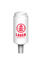 BR VINYL WRAP WHT BEER CAN (CHR) TAP HANDLE WITH HOLE ON TOP