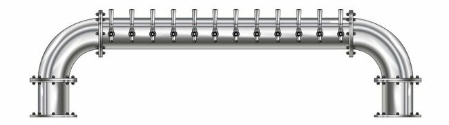 12 TAP POLISHED SS 6" Dia. GOLDEN GATE "U" TOWER CLD