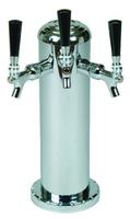 3 TAP POLISHED SS 4" DIA. COLUMN TOWER GLYCOL COOLED