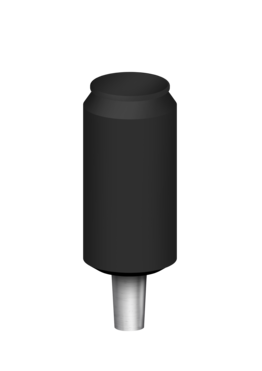 BLK BEER CAN (CHR) TAP HANDLE