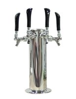 4 TAP POLISHED SS 4" DIA. COLUMN TOWER GLYCOL COOLED