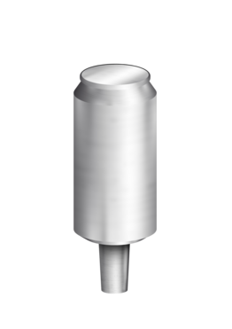SILVER BEER CAN TAP HANDLE