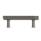 20 TAP BRUSHED SS 2P[4"D]T-TOWER GLYCOL COOLED