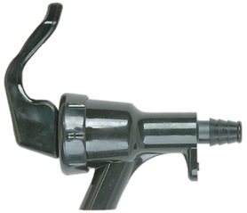 BLACK PLASTIC SQUEEZE FAUCET W/1/4" BARB